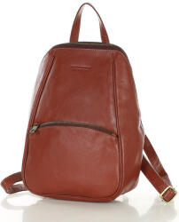 Marco Mazzini Elegáns női bőr hátizsák városi minimalizmus | barna whisky