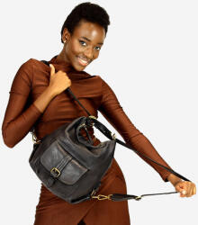 Marco Mazzini Handmade MARCO MAZZINI Női bőr kézitáska és hátizsák 2 az 1-ben | fekete