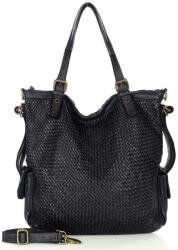 Marco Mazzini Handmade MARCO MAZZINI Női bőr shopper táska | fekete - top-brands - 60 070 Ft