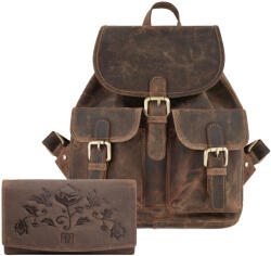 Paolo Peruzzi NŐI HÁTIZSÁK ÉS PÉNZTÁRCA AJÁNDÉKSZETT | Barna