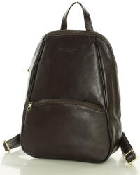 Marco Mazzini Elegáns női bőr hátizsák városi minimalizmus | sötétbarna