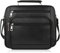 Paolo Peruzzi Férfi bőr váll- és kézitáska T-126-BL | fekete