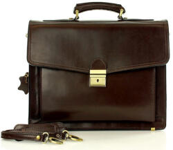 Mazzini Business MARCO MAZZINI Férfi bőr aktatáska LORIS | sötétbarna