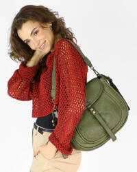 Marco Mazzini Handmade Marco Mazzini klasszikus bőr kézitáska | zöld