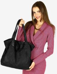 Marco Mazzini Handmade MARCO MAZZINI Bőr shopper kézitáska | fekete - top-brands - 65 235 Ft