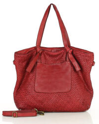 Marco Mazzini Eredeti női kötött bevásárlótáska | piros