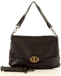 Marco Mazzini Handmade MARCO MAZZINI Bőr válltáska | fekete - top-brands - 53 476 Ft