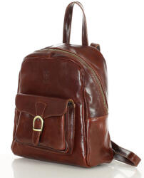 Marco Mazzini Elegáns női hátizsák prémium bőrből | barna