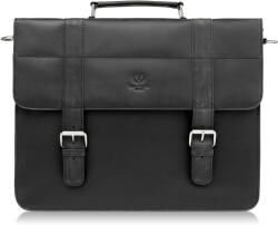 Paolo Peruzzi férfi bőrtáska Vintage T-99-HBL | fekete