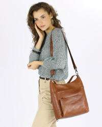 Marco Mazzini Handmade MARCO MAZZINI Exkluzív prémium bőr kézitáska-hátizsák | teve