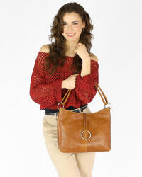 MAZZINI MARCO MAZZINI Classic prémium bőr kézitáska | camel