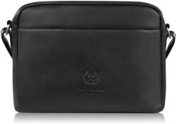 Paolo Peruzzi női bőr válltáska ezüst kiegészítővel SI-38-BLS | fekete