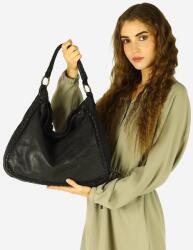 Marco Mazzini Handmade MARCO MAZZINI Bőr shopper kézitáska | fekete - top-brands - 55 303 Ft