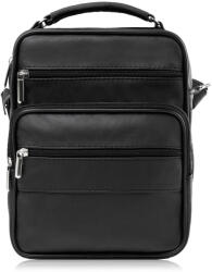 ABRUZZO Férfi bőr válltáska | fekete - top-brands - 17 584 Ft