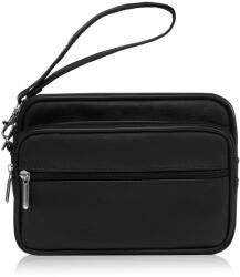 ABRUZZO Férfi bőrtáska természetes bőrből | fekete - top-brands - 12 859 Ft