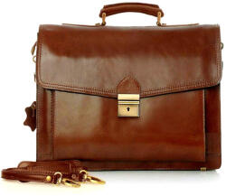 Mazzini Business MARCO MAZZINI Férfi bőr aktatáska LORIS | Barna
