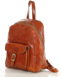 Marco Mazzini Elegáns női hátizsák első osztályú bőrből | konyak