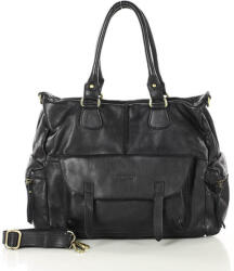 Marco Mazzini Női tágas bőrtáska | fekete