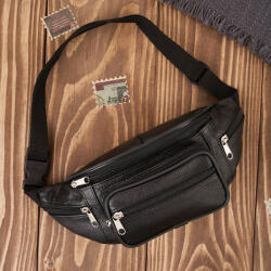 ABRUZZO Férfi bőr övtáska ABR-41 | fekete