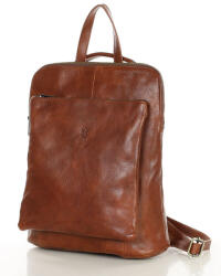 Marco Mazzini Elegáns női hátizsák első osztályú bőrből | barna