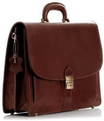 Mazzini Business MARCO MAZZINI Férfi bőr aktatáska LUCA | barna