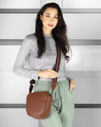 Marco Mazzini Bőr crossbody táska | barna - top-brands - 31 635 Ft