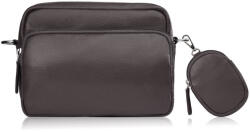 Paolo Peruzzi Női bőr crossbody kulcsok és apróságok tárolására barna