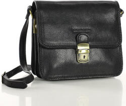 MAZZINI MARCO MAZZINI Florence táska prémium négyzet alakú bőrtáska | fekete