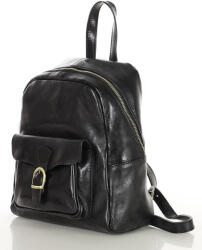 Marco Mazzini Elegáns női hátizsák első osztályú bőrből | fekete