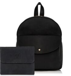 Paolo Peruzzi női ajándék szett, hátizsák és pénztárca ZUP-25-BL | fekete