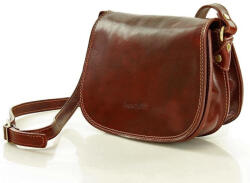 MAZZINI MARCO MAZZINI Női bőr crossbody táska | sötétbarna