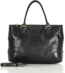 MAZZINI MARCO MAZZINI Klasszikus bőr kézitáska | fekete