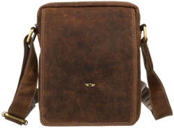 PETERSON Praktikus férfi válltáska valódi bőrből | barna