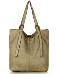 Marco Mazzini Handmade MARCO MAZZINI Bőr shopper kézitáska | bézs taupe - top-brands - 61 053 Ft
