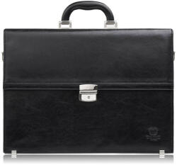 Paolo Peruzzi Férfi bőr aktatáska kézhez és vállhoz | fekete - top-brands - 68 580 Ft