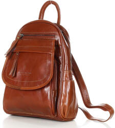 Marco Mazzini Bőr női hátizsák | barna whisky