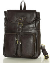 Marco Mazzini Női bőr hátizsák A4 | sötétbarna