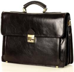Mazzini Business MARCO MAZZINI Férfi bőr aktatáska handmade ROBERTO Classic | fekete