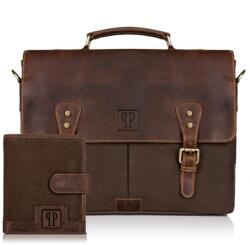 Paolo Peruzzi Férfi válltáska és pénztárca | Barna