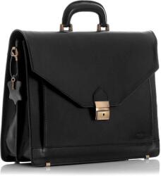 Mazzini Business MARCO MAZZINI Férfi bőr aktatáska MARTINO | fekete