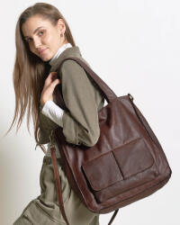 Marco Mazzini Handmade MARCO MAZZINI Női bőr shopper táska A4 | sötétbarna