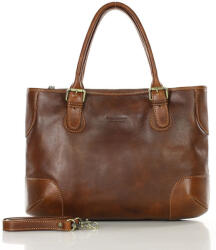 MAZZINI MARCO MAZZINI Klasszikus bőr kézitáska | barna