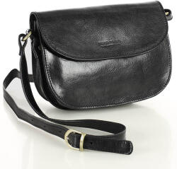 Marco Mazzini Bőr crossbody táska | fekete - top-brands - 43 281 Ft
