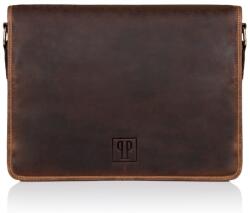 Paolo Peruzzi Férfi bőr válltáska | Barna - top-brands - 48 006 Ft