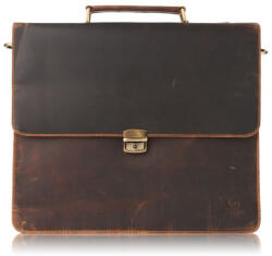 Paolo Peruzzi Férfi bőr aktatáska Vintage T-96-BR | barna