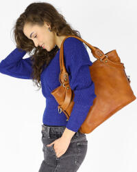 MAZZINI MARCO MAZZINI Bőr üzleti táska | camel