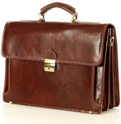 Mazzini Business MARCO MAZZINI Bőr aktatáska Roberto | Barna