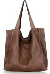 Marco Mazzini Handmade MARCO MAZZINI Bőr shopper táska | sötétbarna