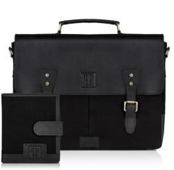 Paolo Peruzzi Férfi bőrtáska és pénztárca | fekete - top-brands - 41 148 Ft