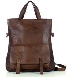 Marco Mazzini Handmade MARCO MAZZINI Bőr kézitáska és hátizsák első zsebbel | Barna
